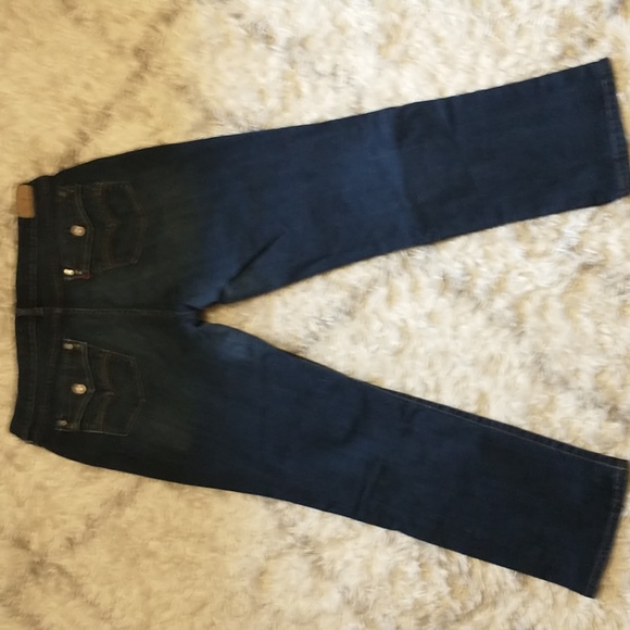 Levi woman's size 16 dark wash straight leg 505 jeans - Picture 7 of 10